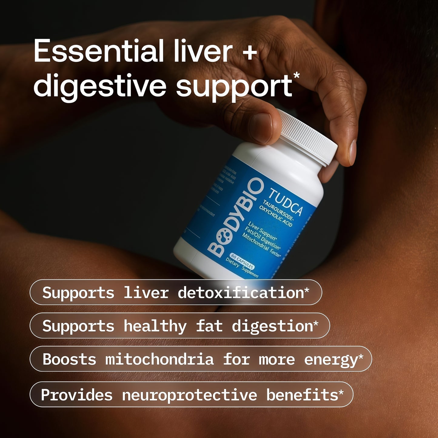 BodyBio TUDCA - Liver Support, Fat Metabolism & Gallbladder Health
