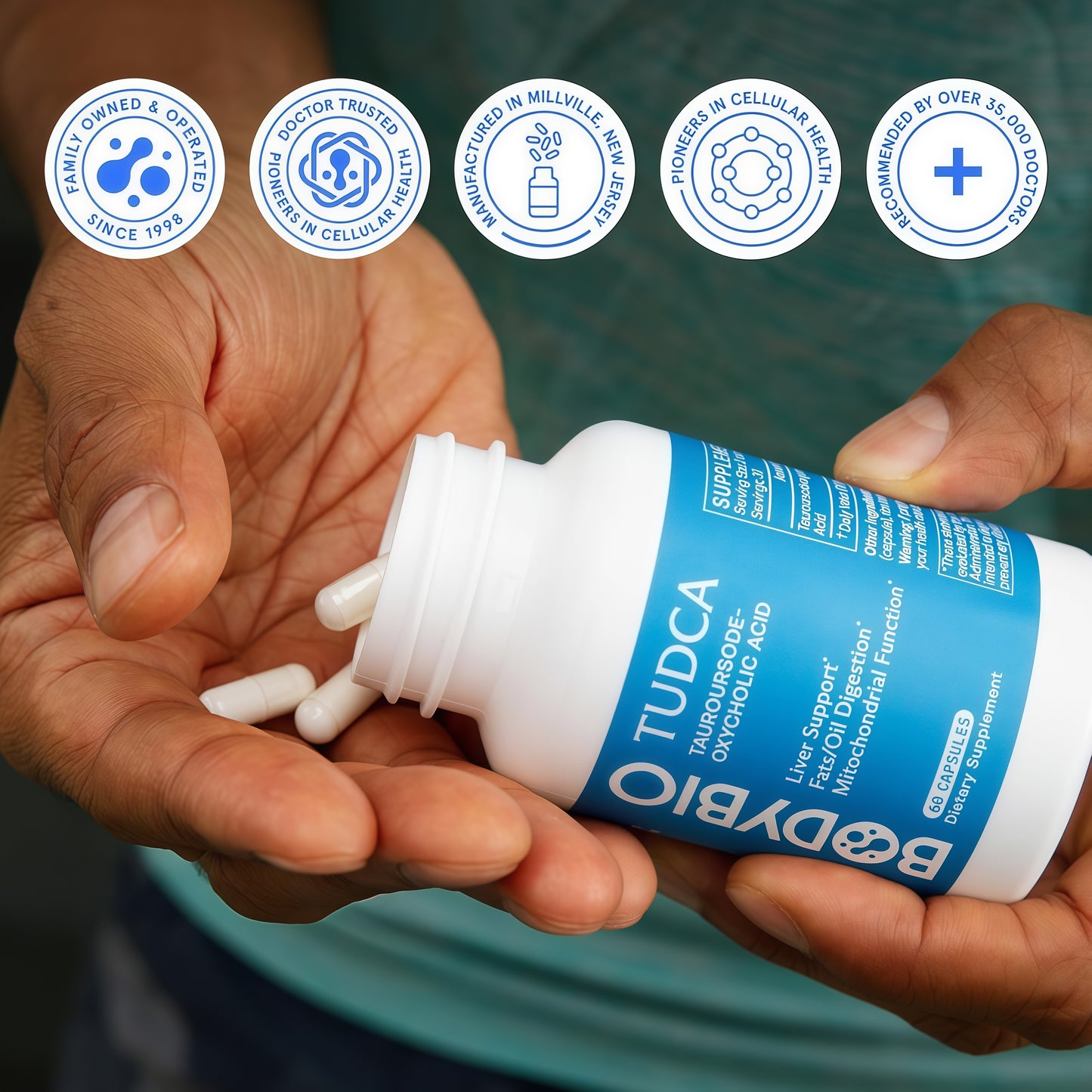 BodyBio TUDCA - Liver Support, Fat Metabolism & Gallbladder Health
